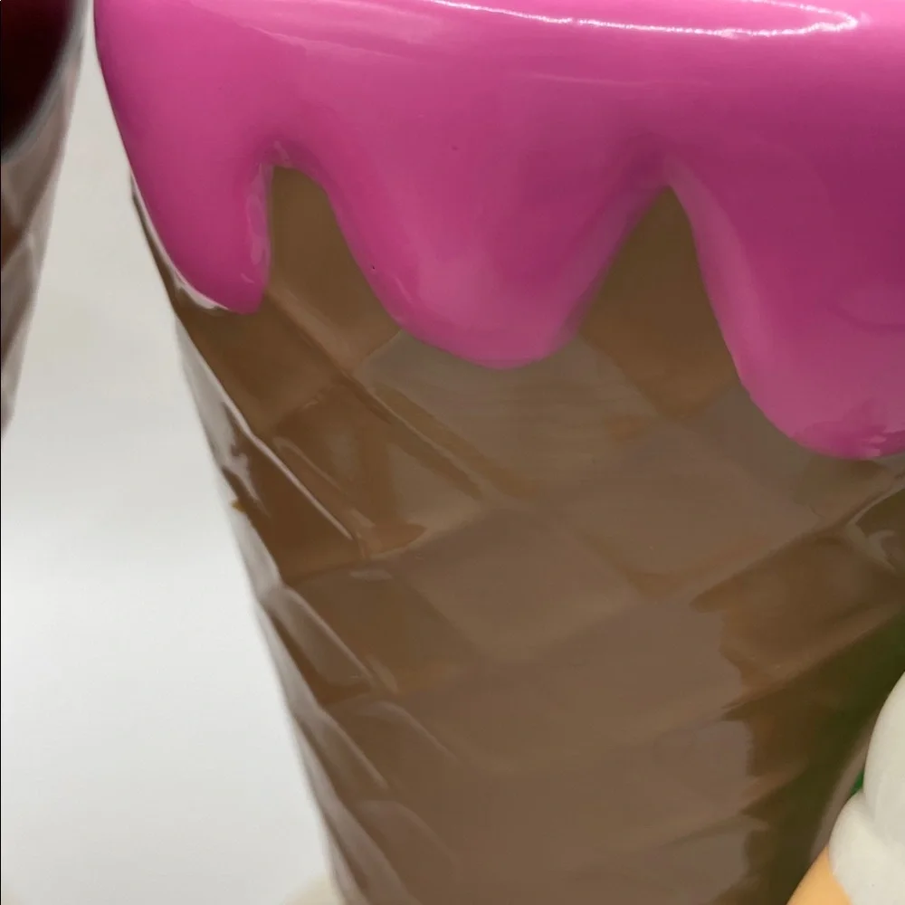 Galerie M&M’s Ceramic Waffle Cone Ice Cream Cup Red & Green Set of 2